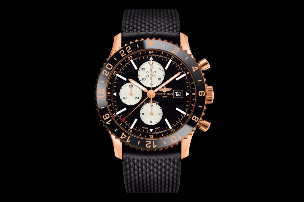 Red Gold Hands Breitling Chronoliner Replica Watches